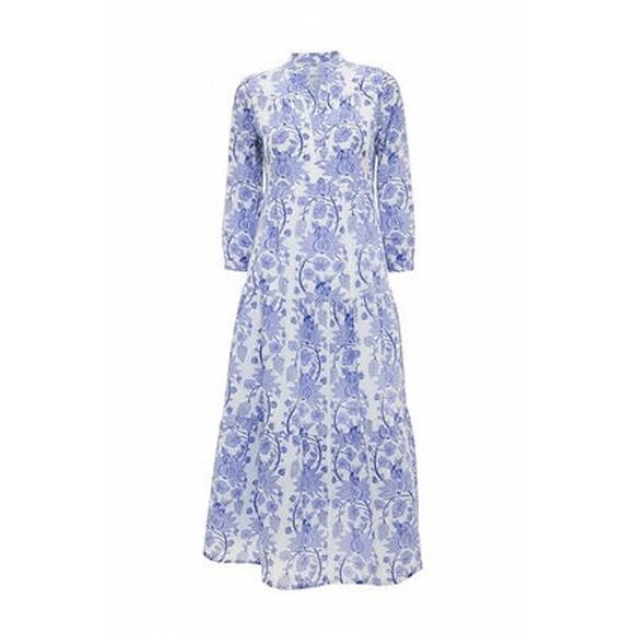 RO'S GARDEN Exclusive Bluefanny Rio Midi Dress Size M NWT Retail $200 Tuckernuck - Picture 8 of 8